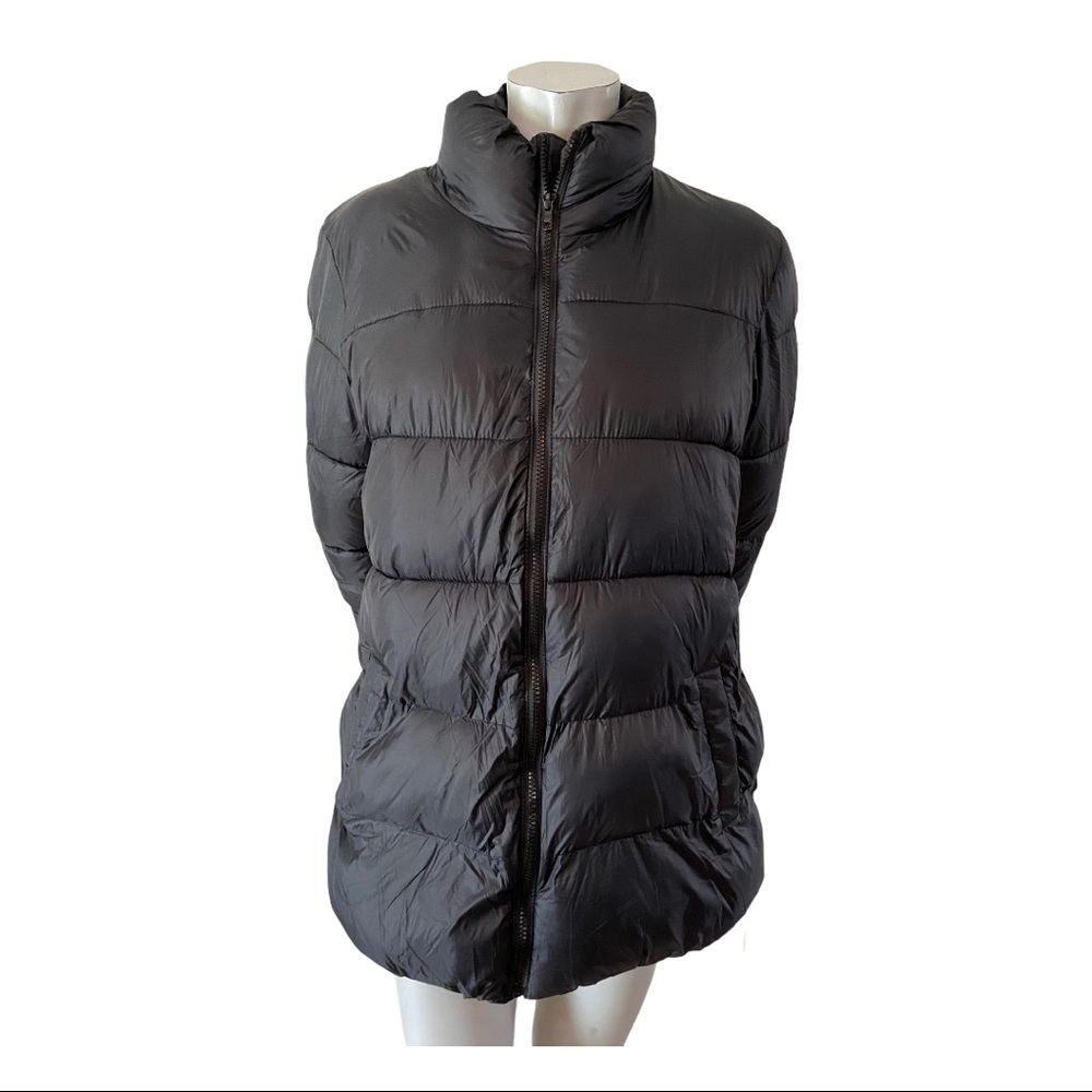 Old Navy Maternity Black Puffer Jacket Size Large